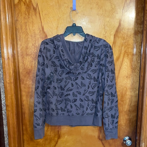 Sweet Child Zip Up Hoodie Sweatshirt Grey Sneaker Print Size XL - Picture 10 of 10